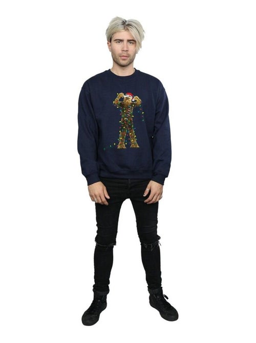 La Guerre des étoiles - Sweat motif Chewbacca motif/style Lumières de Noël - Kiabi