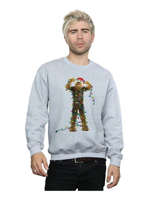 La Guerre des étoiles - Sweat motif Chewbacca motif/style Lumières de Noël - Kiabi