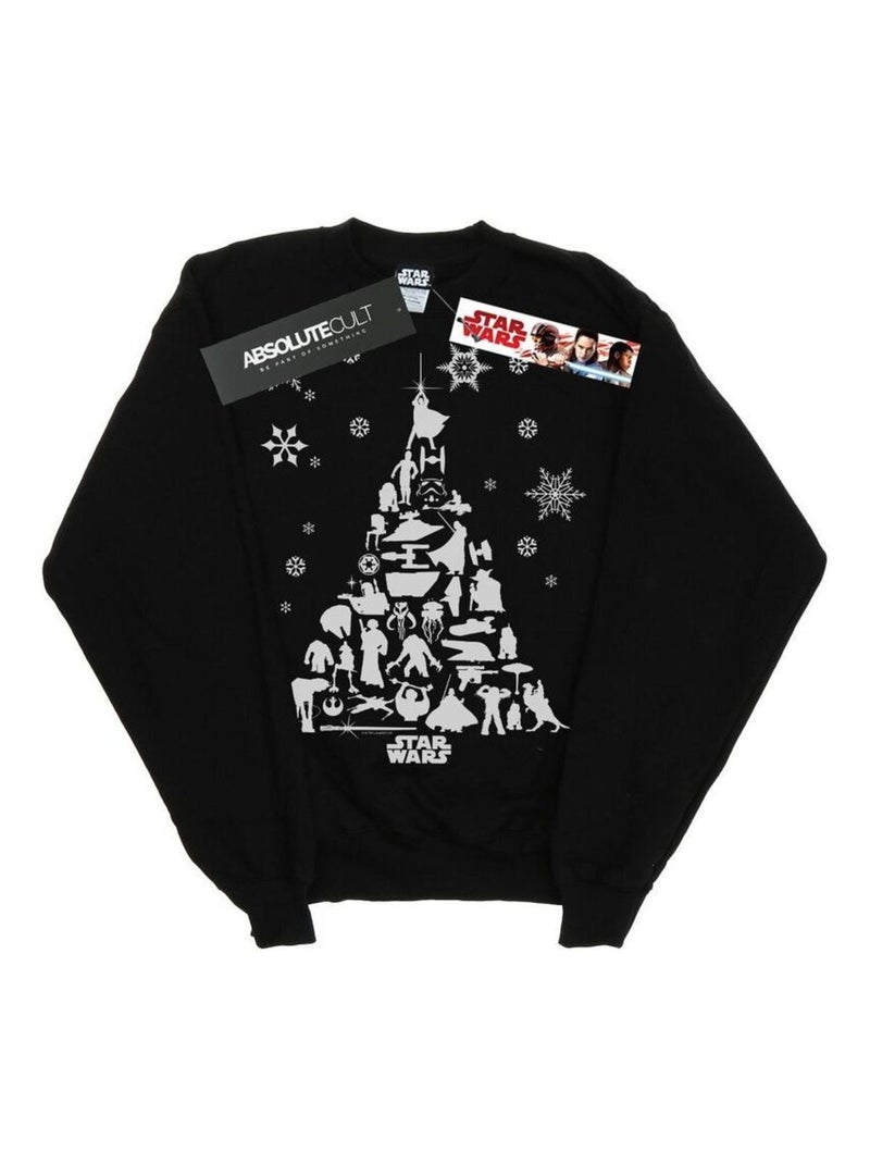 La Guerre des étoiles - Sweat motif/style sapin de Noël Noir - Kiabi