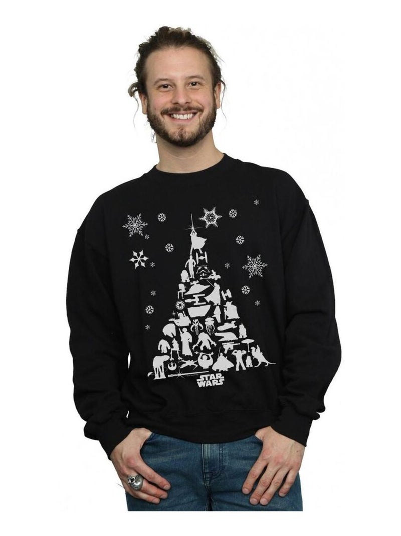 La Guerre des étoiles - Sweat motif/style sapin de Noël Noir - Kiabi