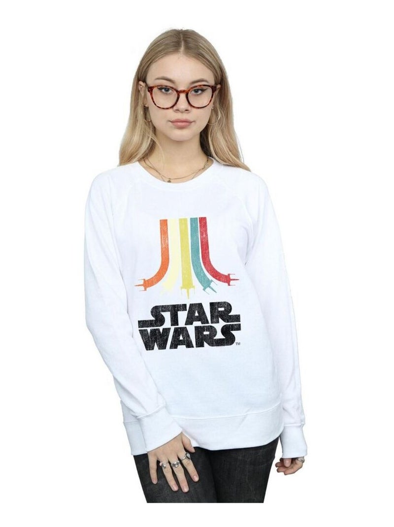 La Guerre des étoiles - Sweat RETRO Blanc - Kiabi