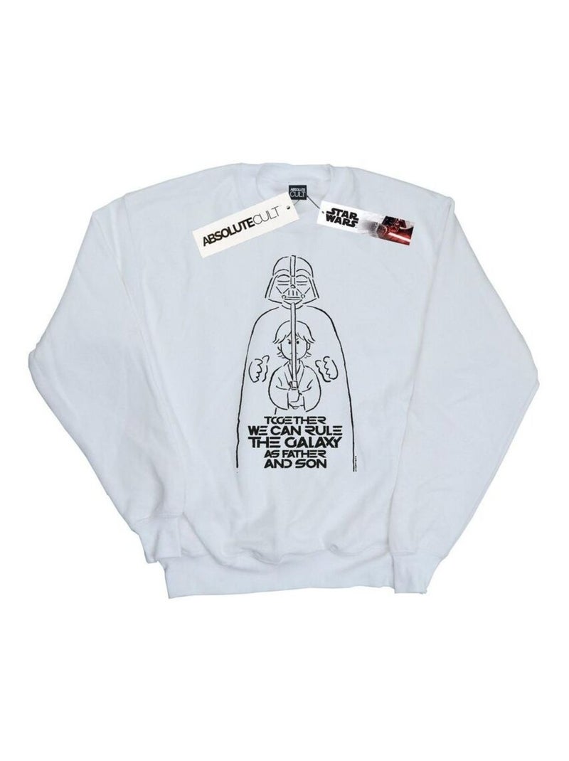 La Guerre des étoiles - Sweat RULE THE GALAXY Blanc - Kiabi