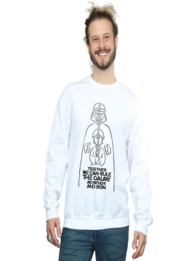 La Guerre des étoiles - Sweat RULE THE GALAXY Blanc - Kiabi