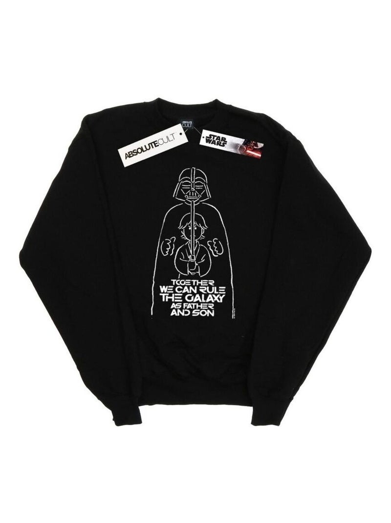 La Guerre des étoiles - Sweat RULE THE GALAXY Noir - Kiabi