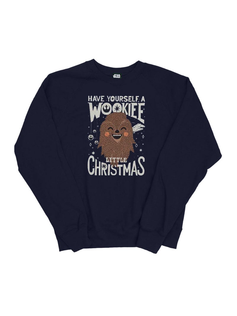 La Guerre des étoiles - Sweat WOOKIEE LITTLE Bleu marine - Kiabi