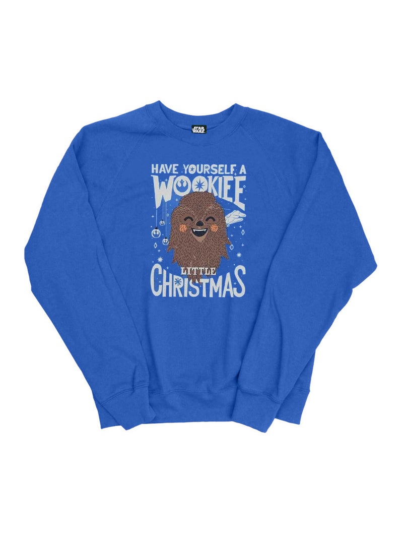 La Guerre des étoiles - Sweat WOOKIEE LITTLE Bleu roi - Kiabi