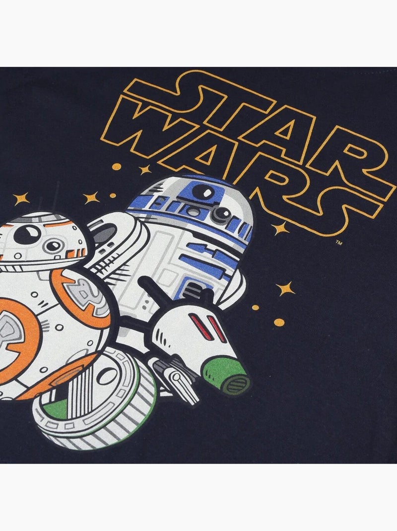 La Guerre des étoiles - T-shirt (BB-8, D-O, R2-D2) Bleu marine - Kiabi
