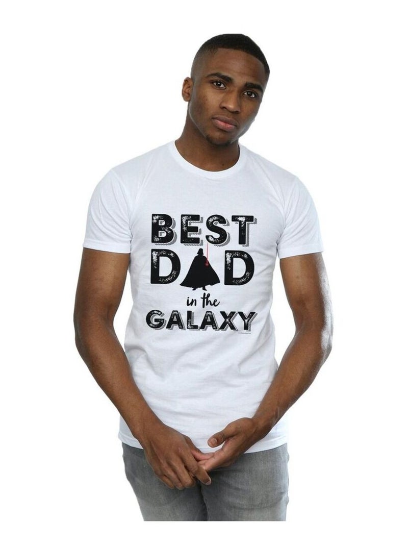 La Guerre des étoiles - T-shirt BEST DAD IN THE GALAXY Blanc - Kiabi