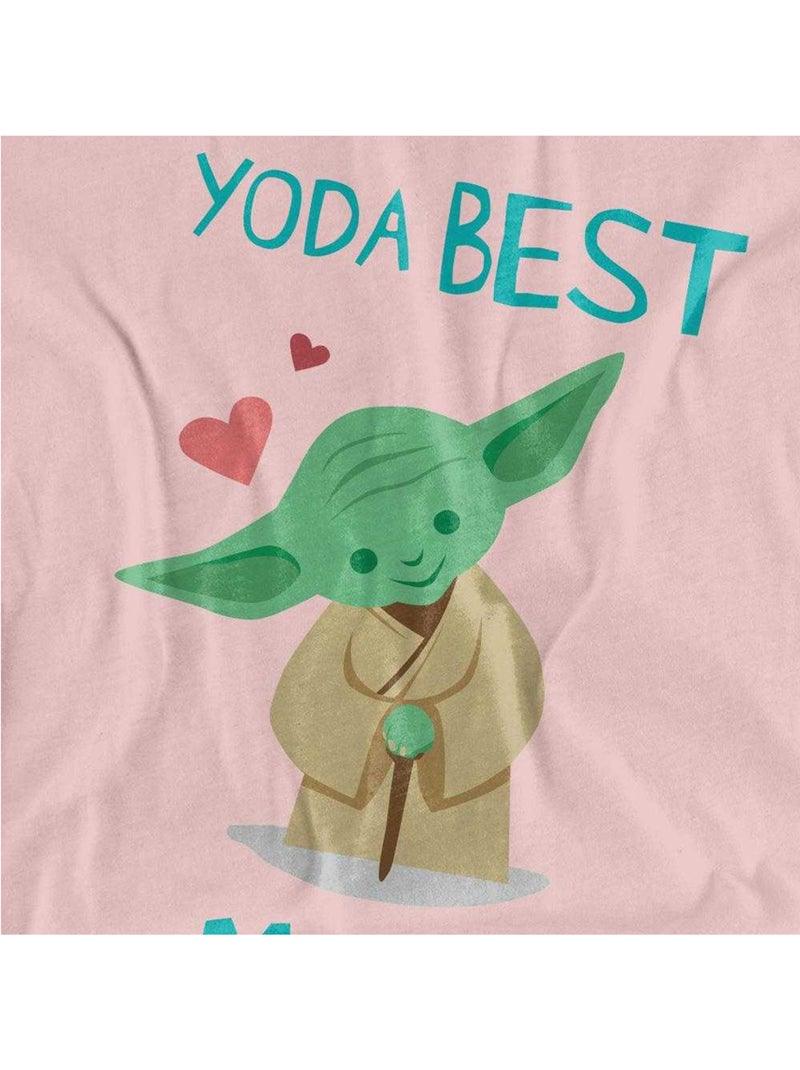 La Guerre des étoiles - T-shirt fête des mères motif Yoda BEST MUM (Yoda) Rose - Kiabi
