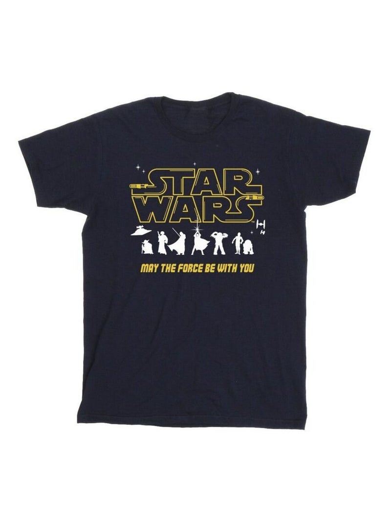 La Guerre des étoiles - T-shirt FORCE Bleu marine - Kiabi