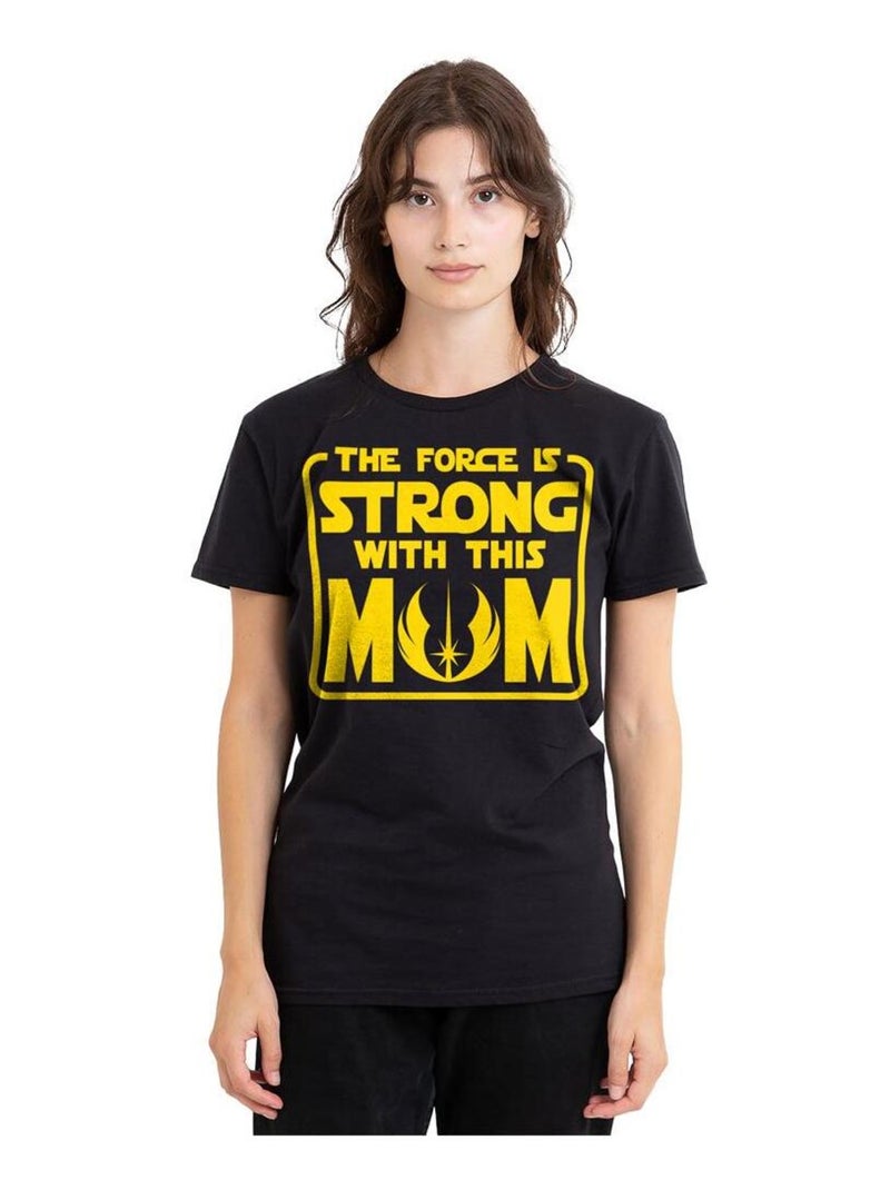 La Guerre des étoiles - T-shirt FORCE IS STRONG WITH MUM Noir - Kiabi
