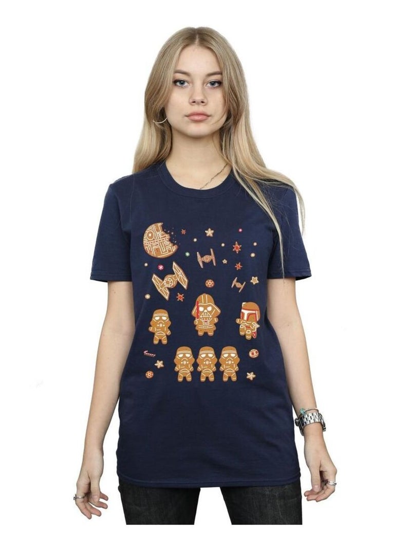 La Guerre des étoiles - T-shirt GINGERBREAD EMPIRE Bleu marine - Kiabi