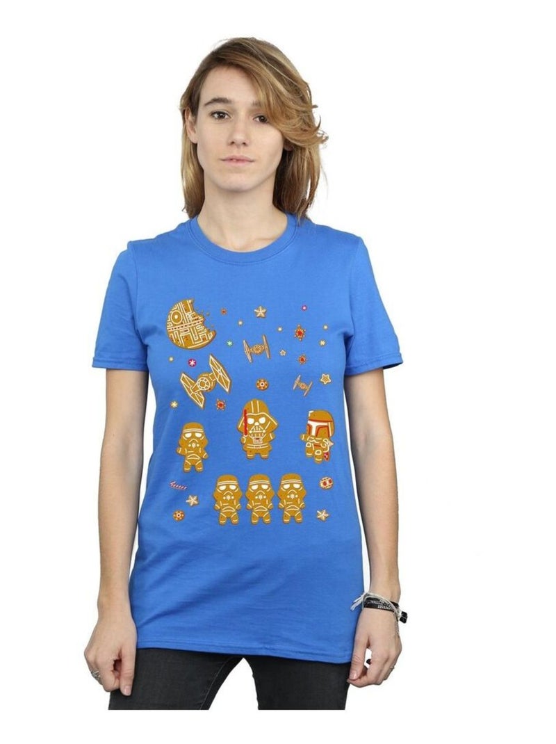 La Guerre des étoiles - T-shirt GINGERBREAD EMPIRE Bleu roi - Kiabi