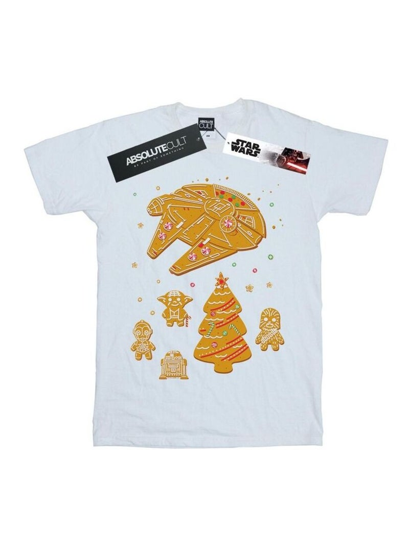 La Guerre des étoiles - T-shirt GINGERBREAD REBELS Blanc - Kiabi