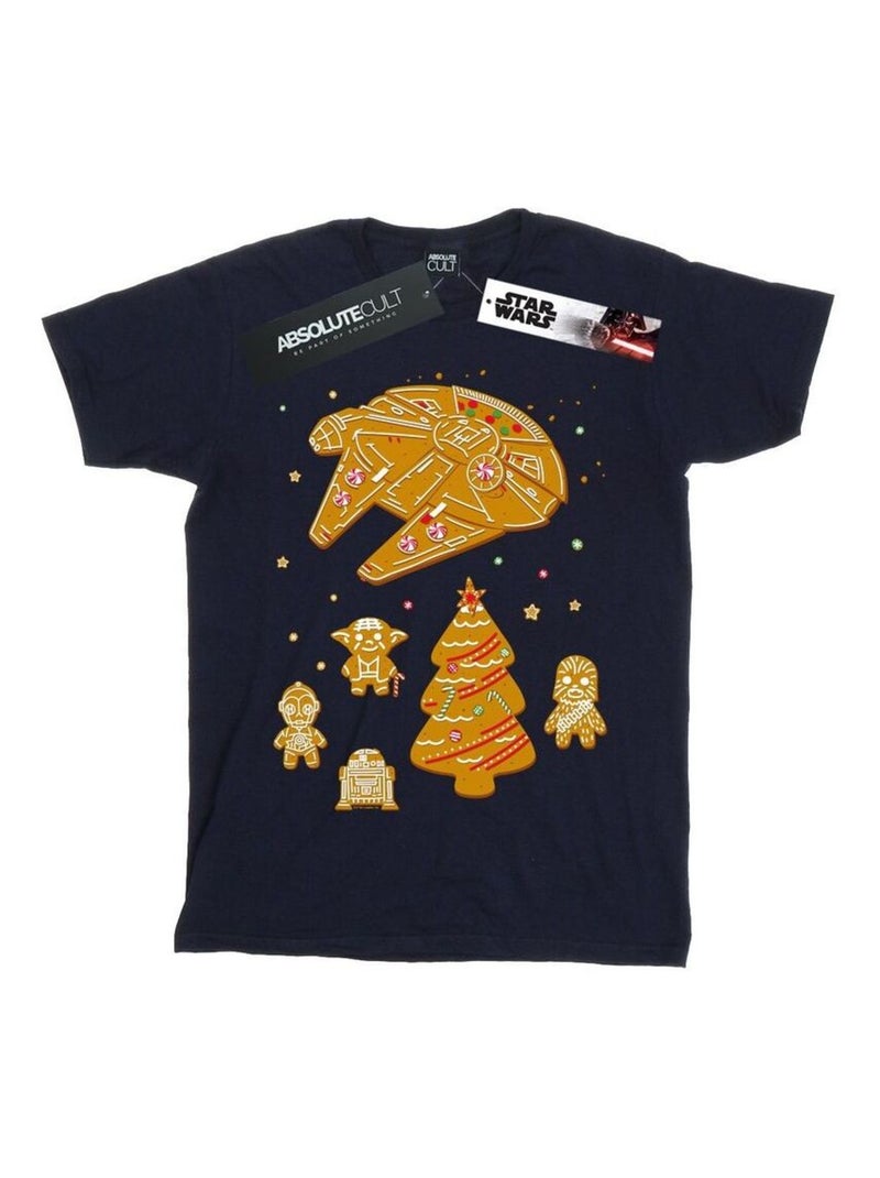 La Guerre des étoiles - T-shirt GINGERBREAD REBELS Bleu marine - Kiabi