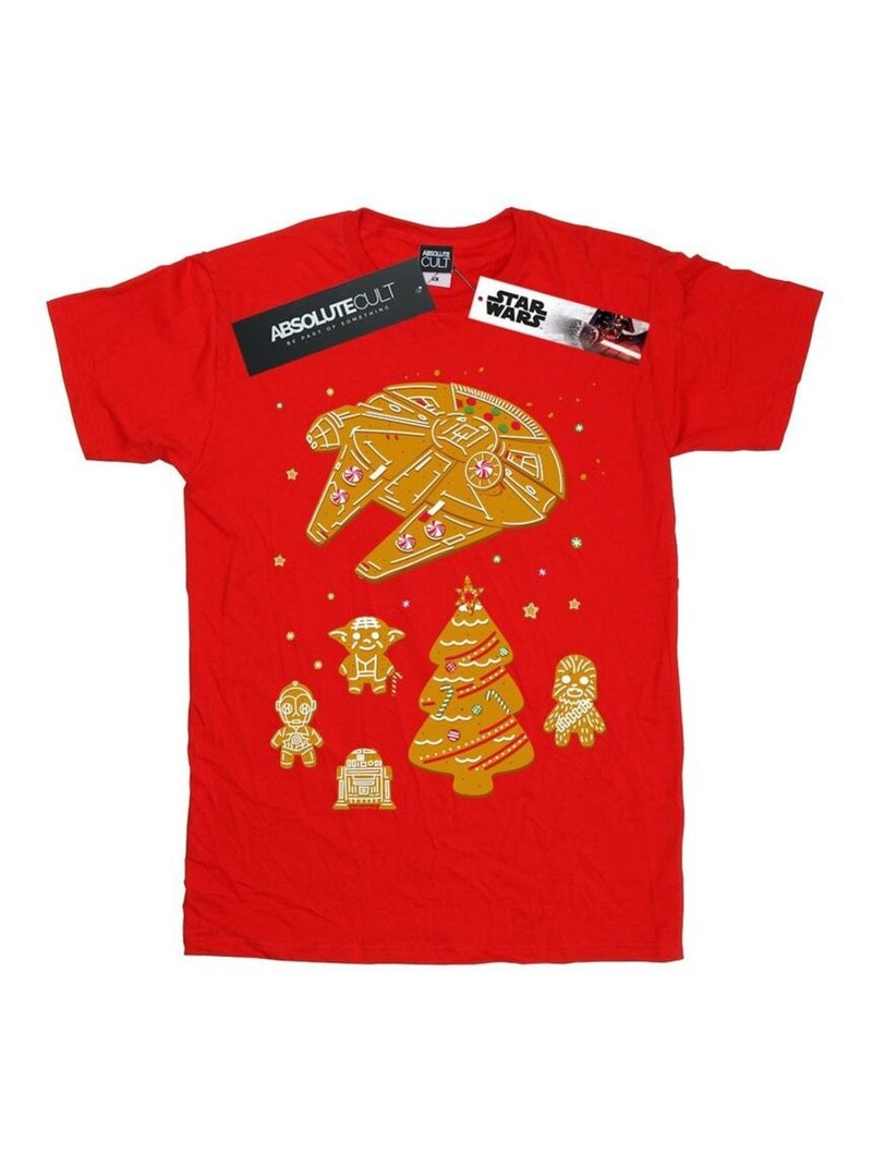 La Guerre des étoiles - T-shirt GINGERBREAD REBELS Rouge - Kiabi