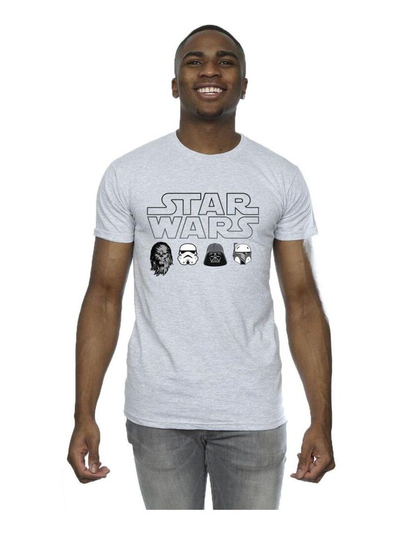 La Guerre des étoiles - T-shirt Gris chiné - Kiabi