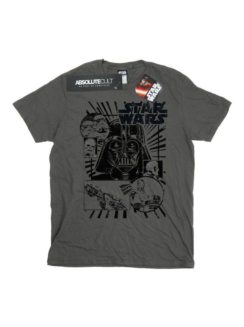 La Guerre des étoiles - T-shirt Gris Noir - Kiabi