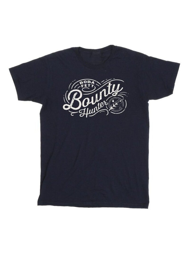 La Guerre des étoiles - T-shirt Le Livre de Boba Fett BOUNTY HUNTER Bleu marine - Kiabi