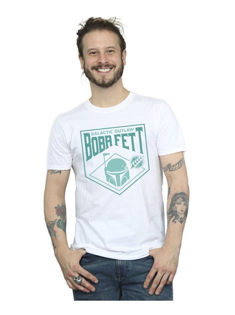 La Guerre des étoiles - T-shirt Le Livre de Boba Fett GALACTIC Blanc - Kiabi