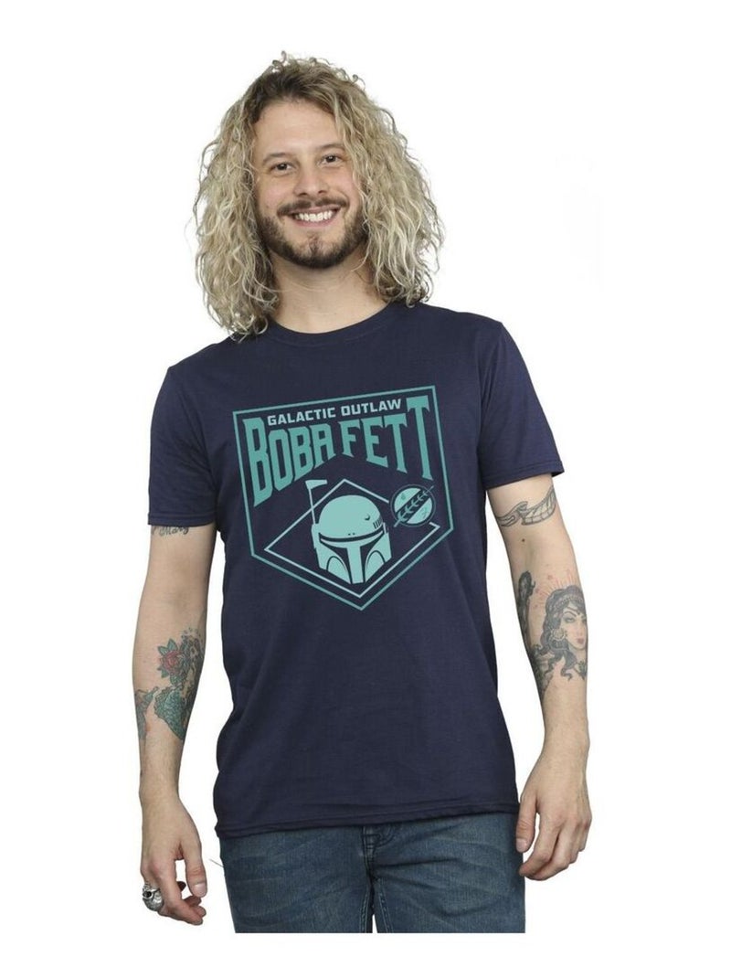 La Guerre des étoiles - T-shirt Le Livre de Boba Fett GALACTIC Bleu marine - Kiabi