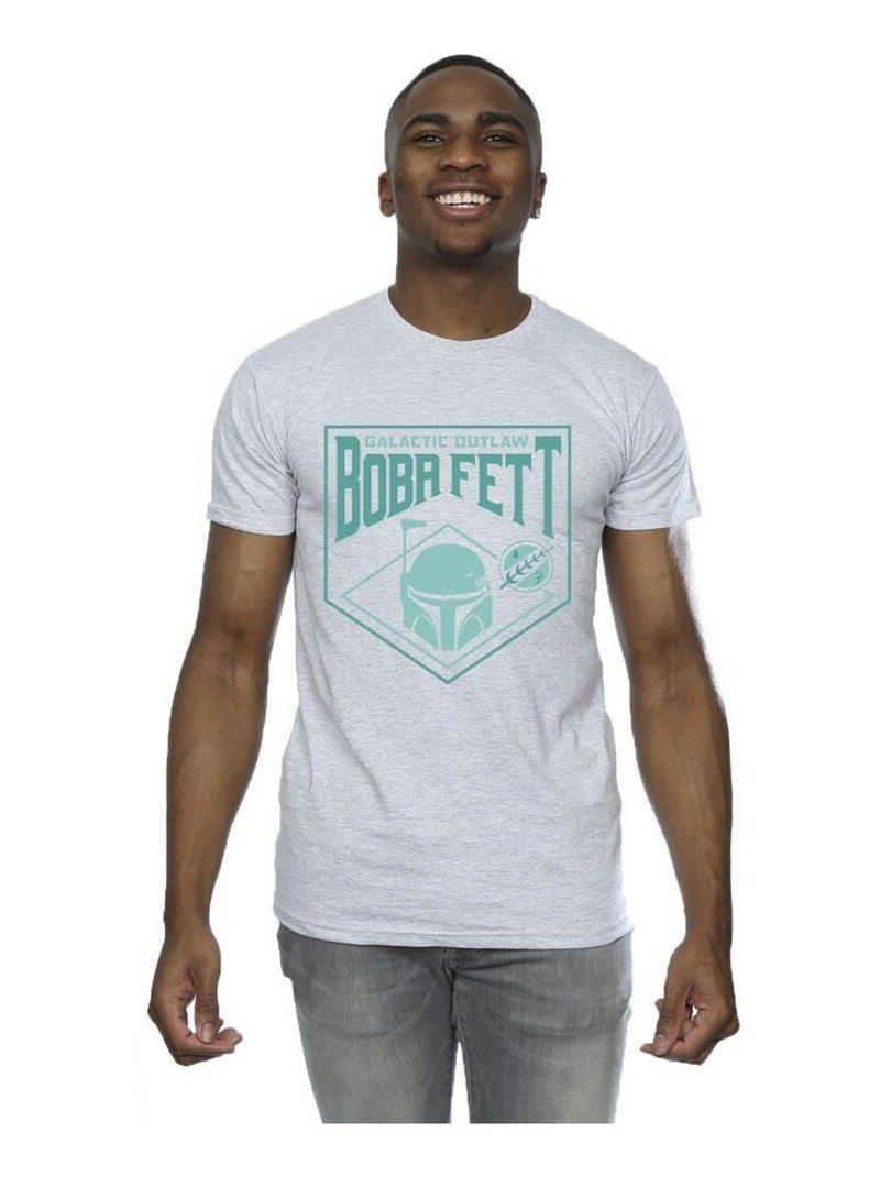 La Guerre des étoiles - T-shirt Le Livre de Boba Fett GALACTIC Gris chiné - Kiabi