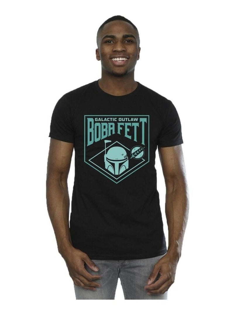 La Guerre des étoiles - T-shirt Le Livre de Boba Fett GALACTIC Noir - Kiabi