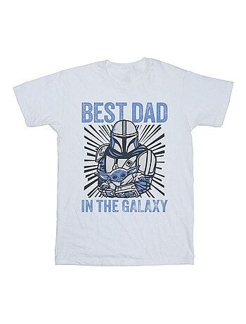 La Guerre des étoiles - T-shirt MANDALORIAN BEST DAD GALAXY
