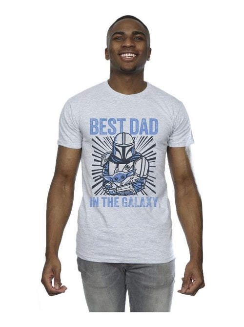 La Guerre des étoiles - T-shirt MANDALORIAN BEST DAD GALAXY - Kiabi