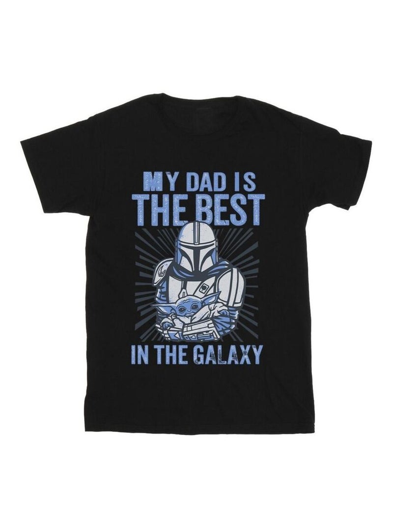La Guerre des étoiles - T-shirt MANDALORIAN BEST DAD Noir - Kiabi