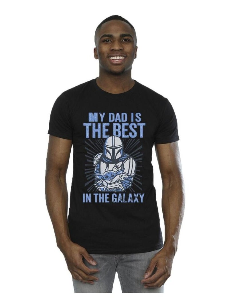 La Guerre des étoiles - T-shirt MANDALORIAN BEST DAD Noir - Kiabi
