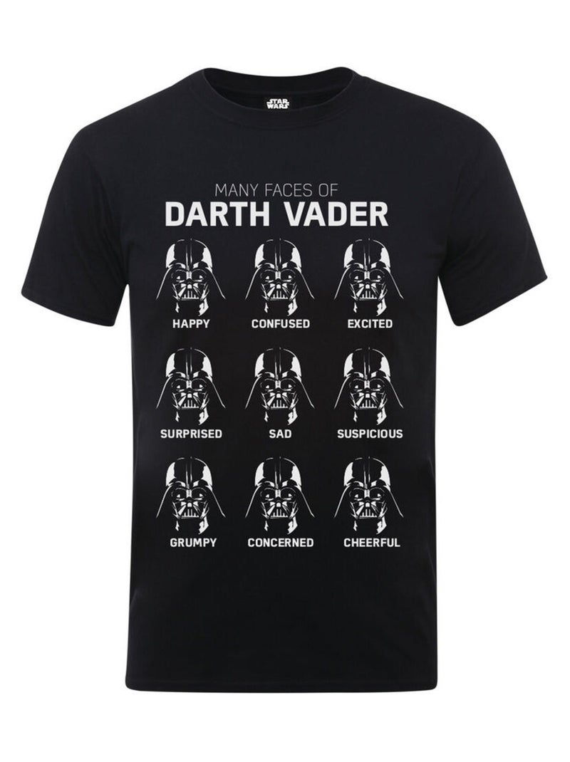 La Guerre des étoiles - T-shirt MANY FACES OF DARTH Vador (Dark Vador) Noir - Kiabi
