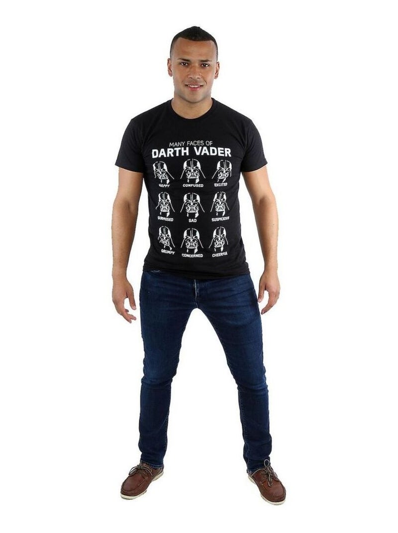 La Guerre des étoiles - T-shirt MANY FACES OF DARTH Vador Noir - Kiabi