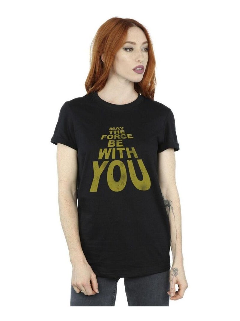 La Guerre des étoiles - T-shirt MAY THE FORCE BE WÇaH YOU Noir - Kiabi