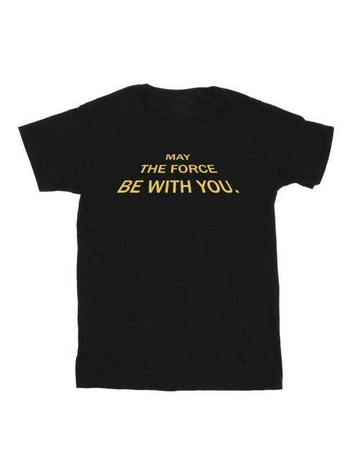 La Guerre des étoiles - T-shirt MAY THE FORCE OPENING CRAWLS - Kiabi