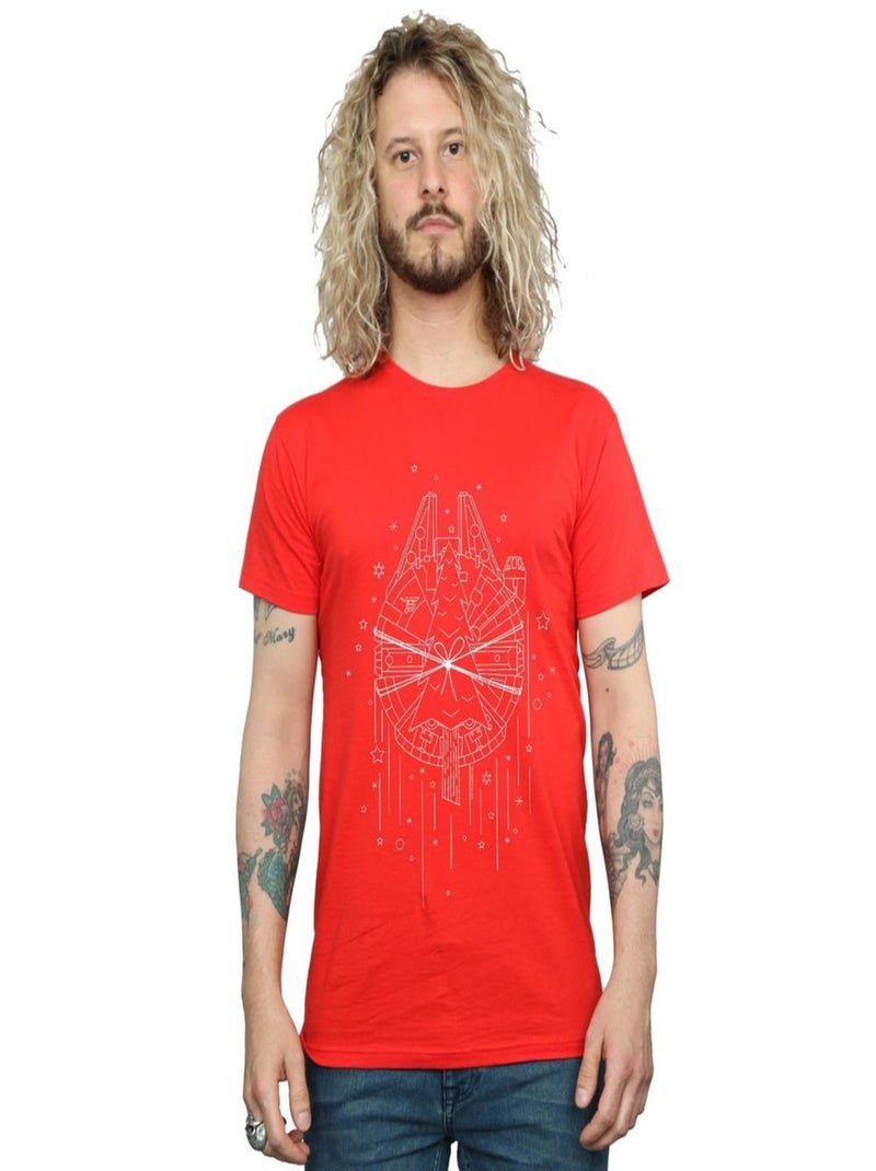 La Guerre des étoiles - T-shirt MILLENNIUM DELIVERY Rouge - Kiabi