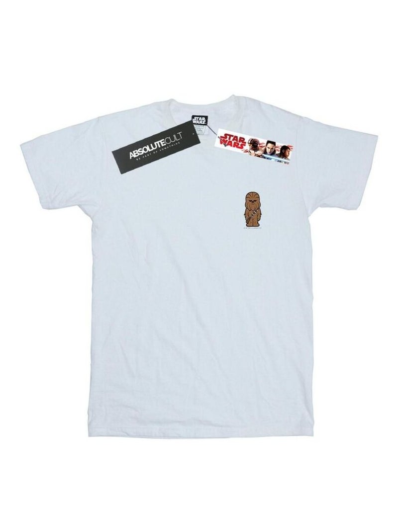 La Guerre des étoiles - T-shirt motif Chewbacca motif/style imprimé sur poitrine Blanc - Kiabi