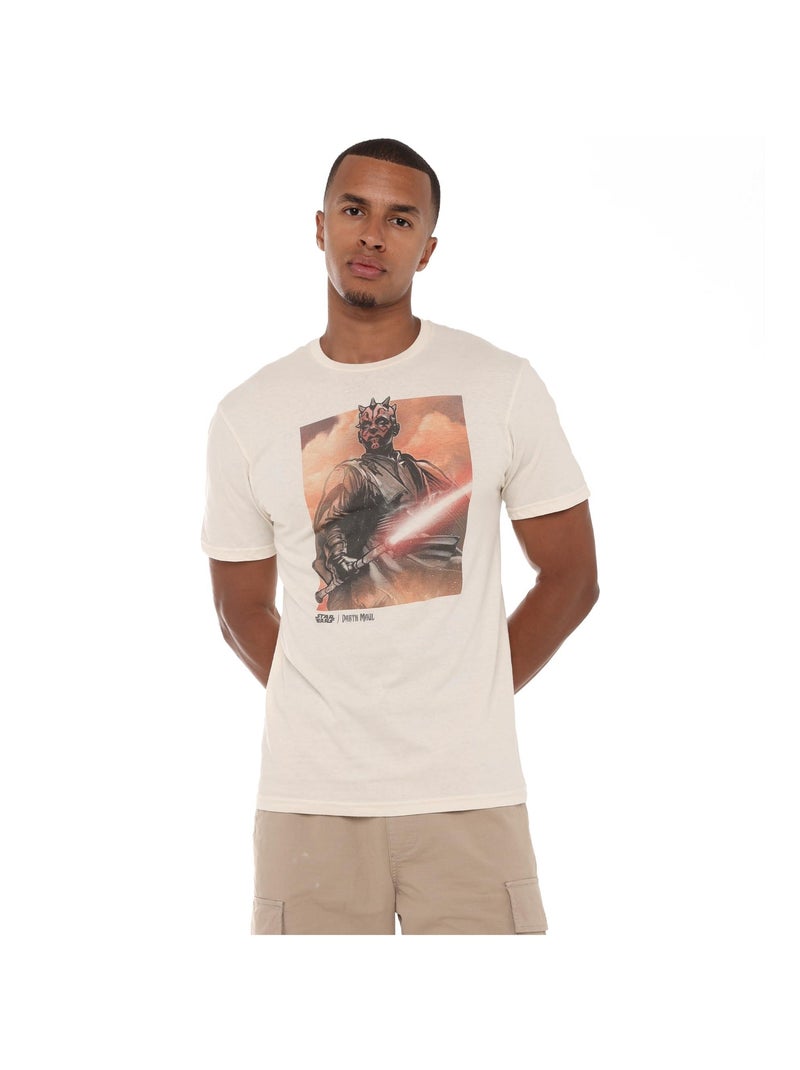 La Guerre des étoiles - T-shirt motif Dark Maul IGNITED Blanc Beige - Kiabi