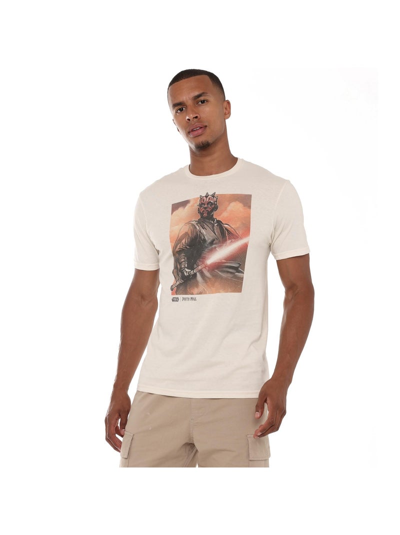 La Guerre des étoiles - T-shirt motif Dark Maul IGNITED Blanc Beige - Kiabi