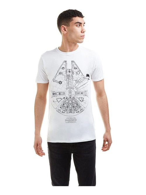 La Guerre des étoiles - T-shirt motif Faucon Millennium - Kiabi