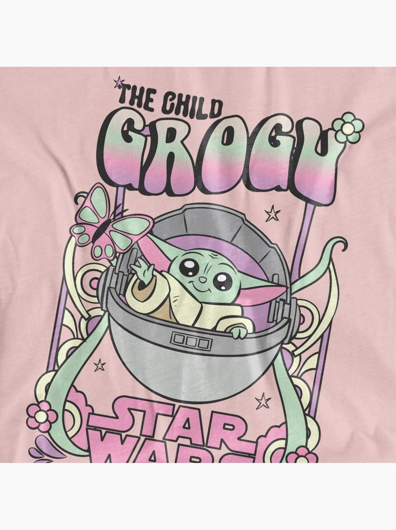 La Guerre des étoiles - T-shirt motif Grogu HIPPIE (Grogu) Rose - Kiabi