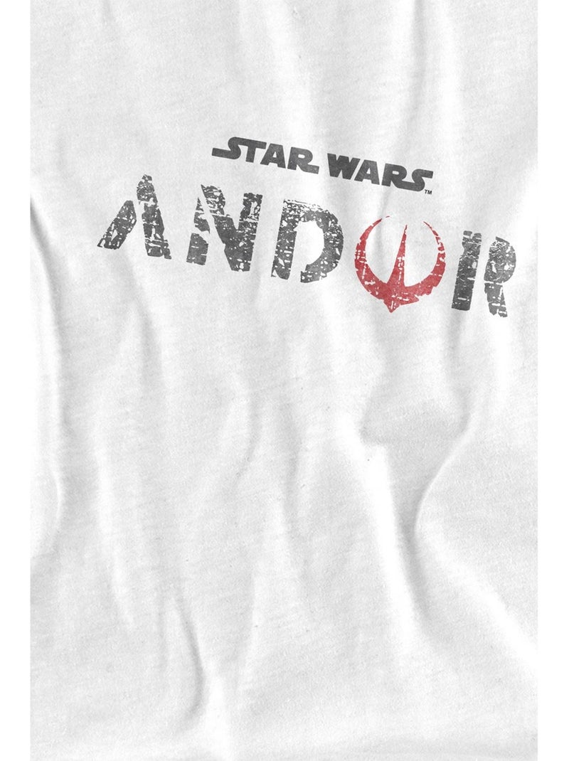 La Guerre des étoiles - T-shirt motif logo ANDOR Blanc - Kiabi