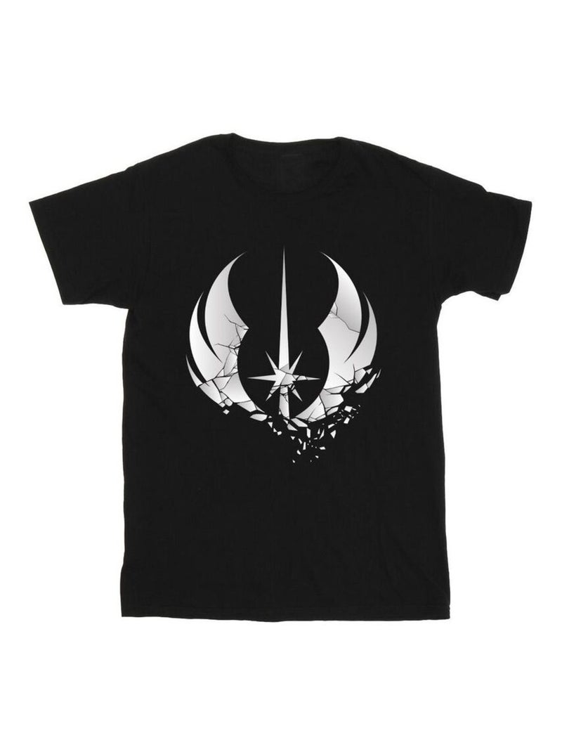 La Guerre des étoiles - T-shirt motif Obi-Wan Kenobi motif/style Fissuré ORDER Noir - Kiabi