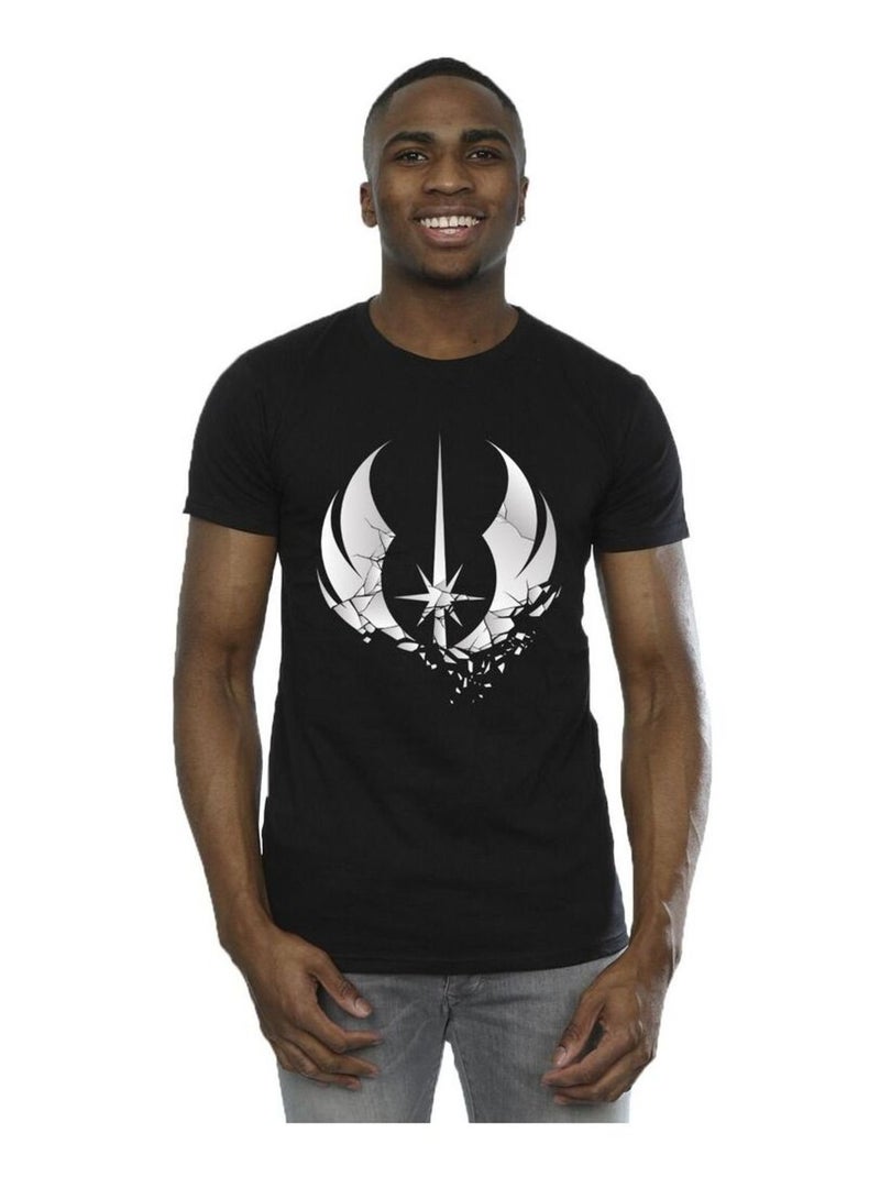 La Guerre des étoiles - T-shirt motif Obi-Wan Kenobi motif/style Fissuré ORDER Noir - Kiabi