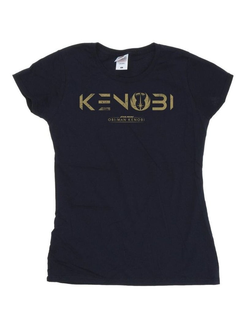 La Guerre des étoiles - T-shirt motif Obi-Wan Kenobi motif/style logo Bleu marine - Kiabi