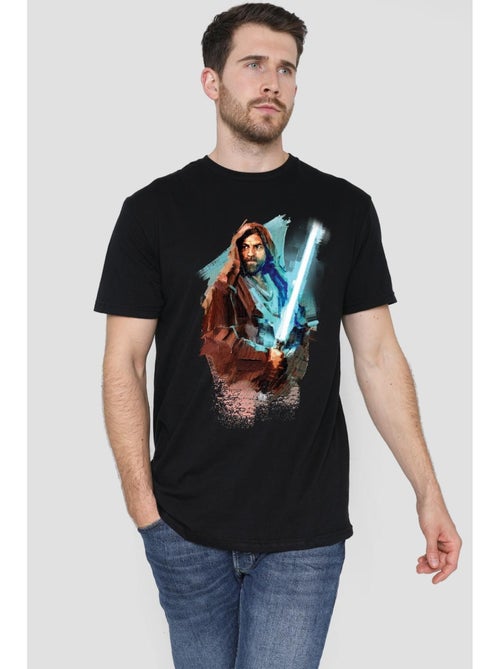 La Guerre des étoiles - T-shirt motif Obi-Wan Kenobi style peint - Kiabi