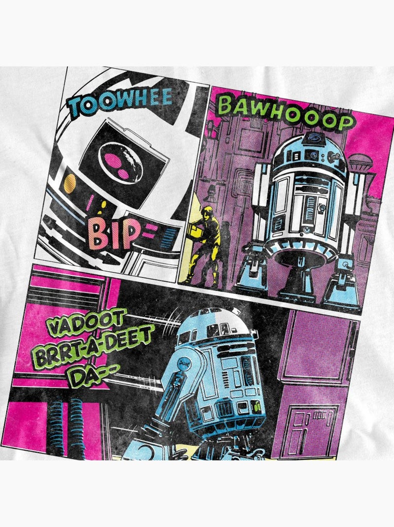 La Guerre des étoiles - T-shirt motif R2-D2 TO THE RESCUE (R2-D2) Blanc - Kiabi