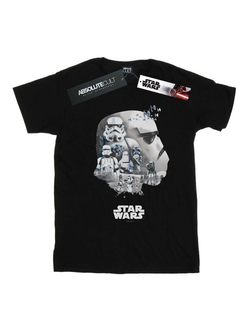 La Guerre des étoiles - T-shirt motif Stormtrooper motif/style Montage Noir - Kiabi