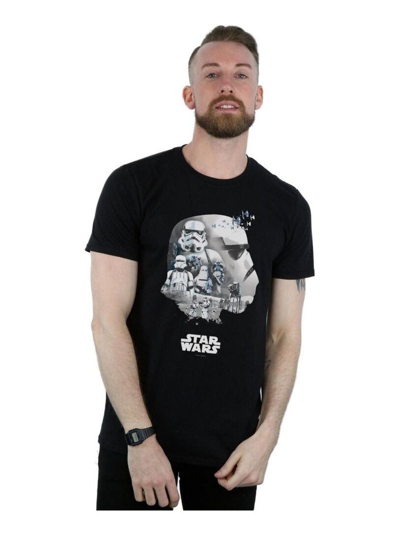 La Guerre des étoiles - T-shirt motif Stormtrooper motif/style Montage Noir - Kiabi