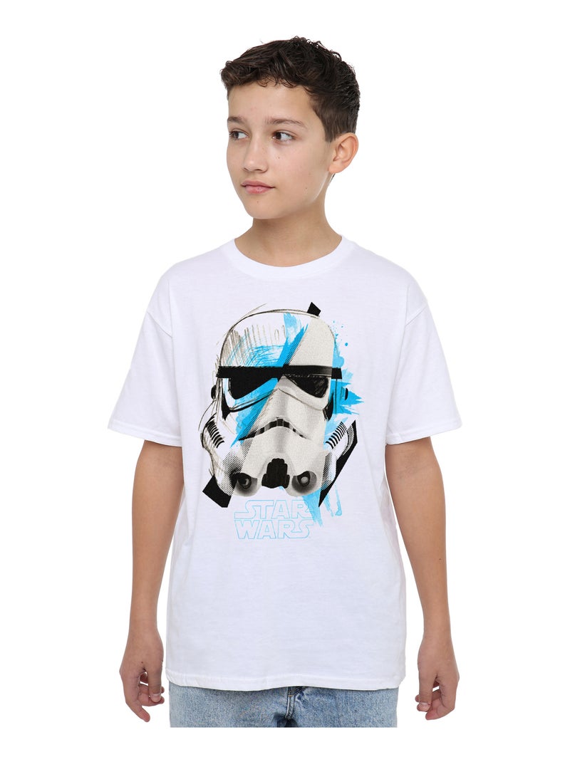 La Guerre des étoiles - T-shirt motifs Stormtrooper et coupures Blanc - Kiabi